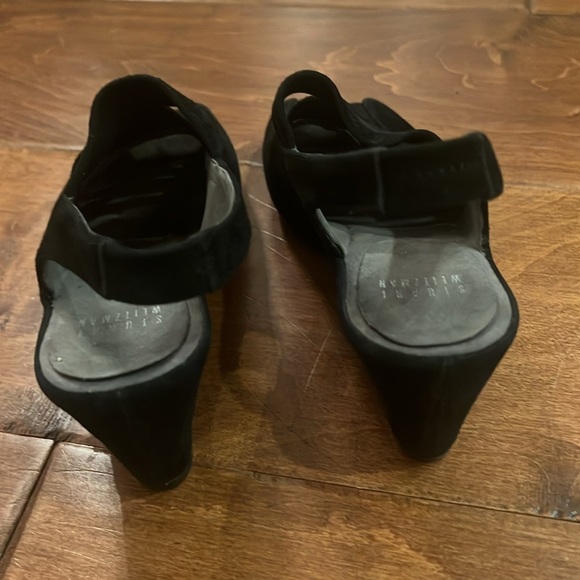Stuart Weitzman Black Suede Wedge - Picture 3 of 4